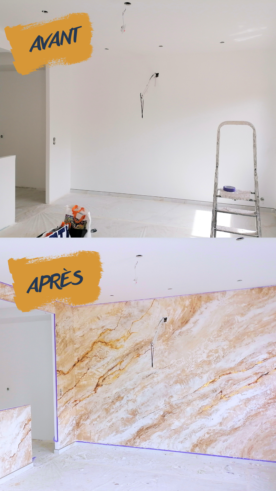 réalisation effet marbre